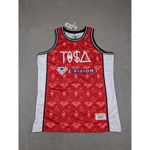 Tisa Headgear Classics Basketball Jersey Mens 3XL Red Monogram Taz Arnold 74 New